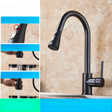 Brushed Nickel Kitchen Faucet Detail