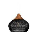 Asterra Handwoven Rattan Pendant Light overall product view - OpalDwell