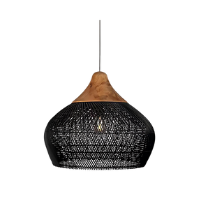 Asterra Handwoven Rattan Pendant Light overall product view - OpalDwell
