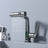 Brass kitchen faucet with digital temperature display