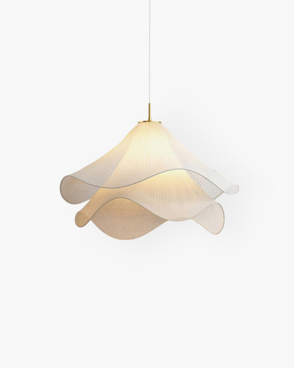 Petal Layer Pendant Light petal-inspired fabric shade