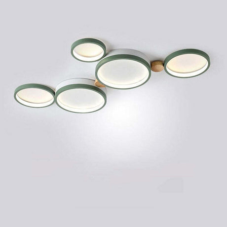 White Metal Ceiling Light Additional Angle