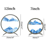 Moving sand pattern close-up view
