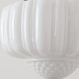 modern white minimalist glass pendant light full view