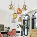 Organic Glass Pendant Light Sculptural Design