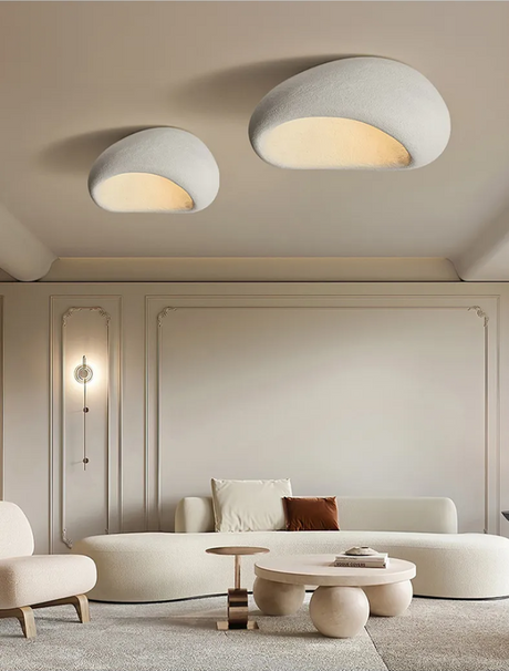 Recycled material ceiling light for home decor