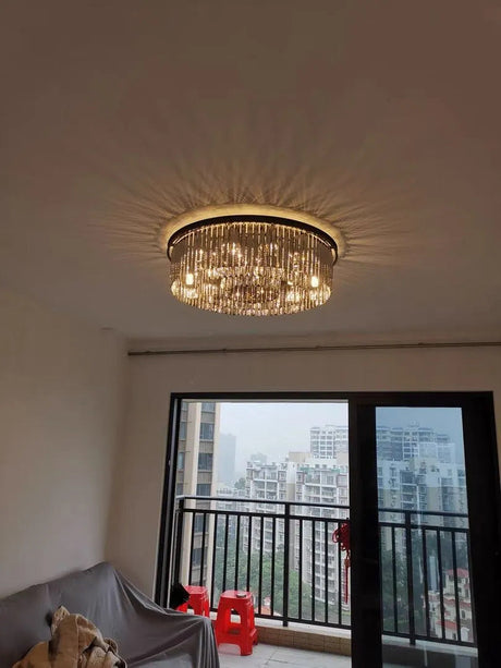 Tavian Grey Crystal Chandelier - Additional View 6