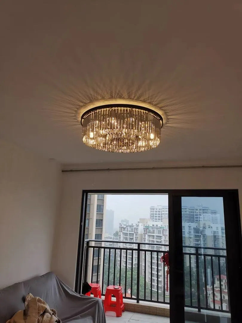 Tavian Grey Crystal Chandelier - Additional View 6