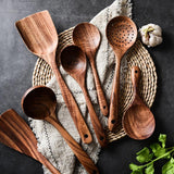 Teak Turner And Spatula Set For Everyday Cooking - OpalDwell
