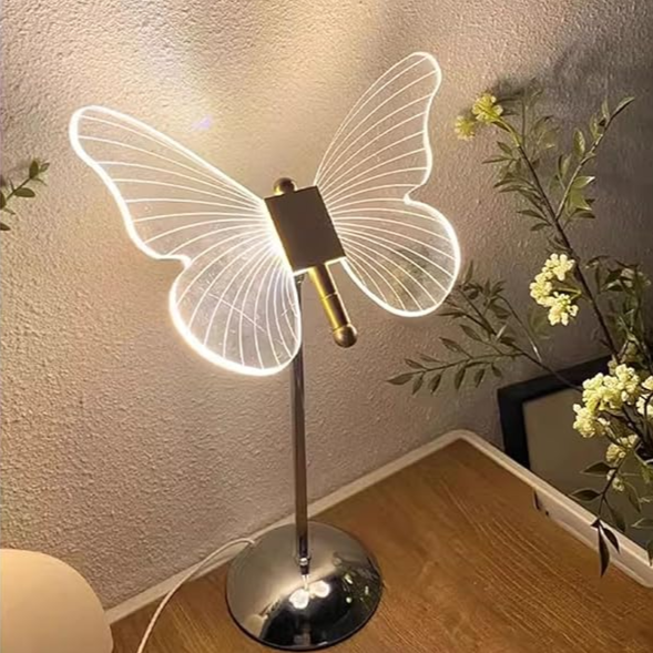 Crystal Butterfly LED Table Lamp