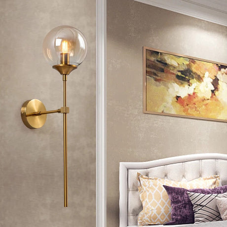 Iron frame wall lamp for living space