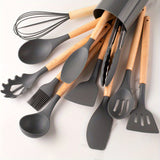 CulinaPro Silicone Cooking Tool Set color options display - OpalDwell