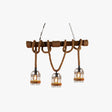 Wood and metal pendant light with sleek modern silhouette