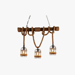Wood and metal pendant light with sleek modern silhouette