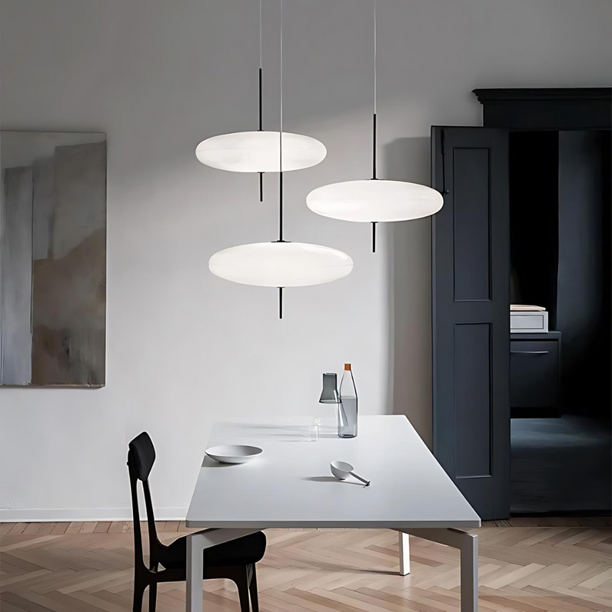 perforated acrylic shade with led light source