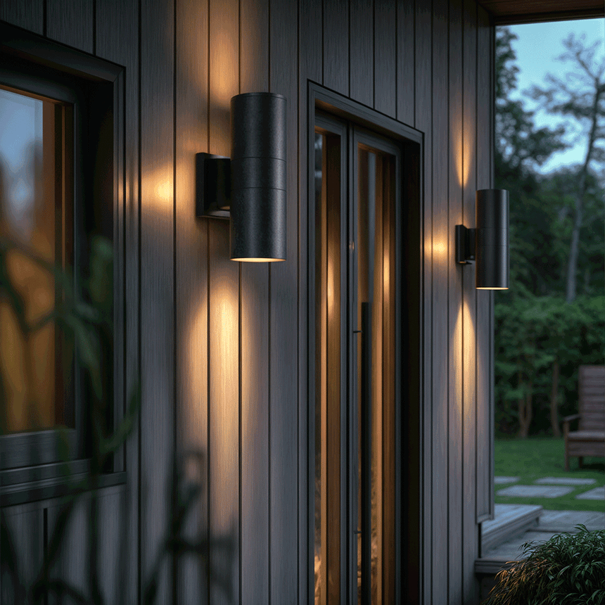 Waterproof wall light for garden entryway