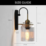 Iron Glass Wall Sconce for Home Decor Enthusiasts