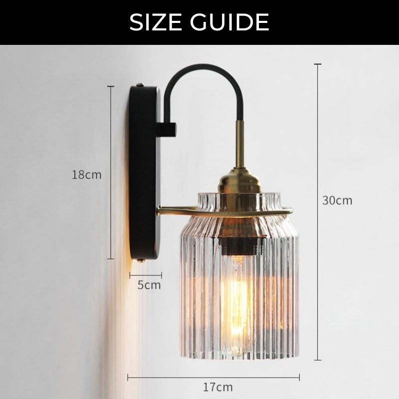 Iron Glass Wall Sconce for Home Decor Enthusiasts