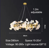 Antique gold ceiling fixture for dining area