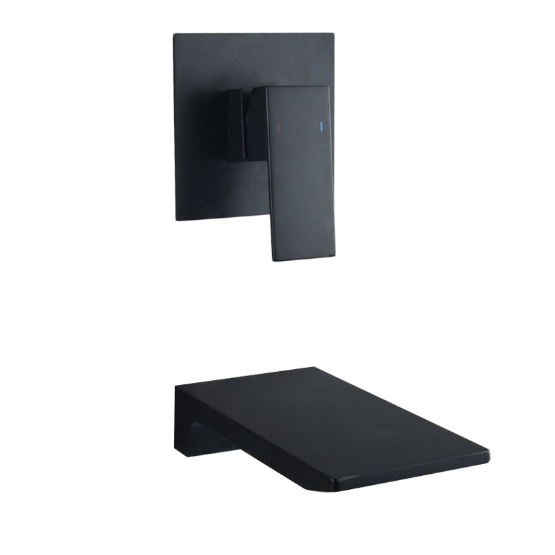 Wall-mounted waterfall bathroom faucet for modern bathroom decor