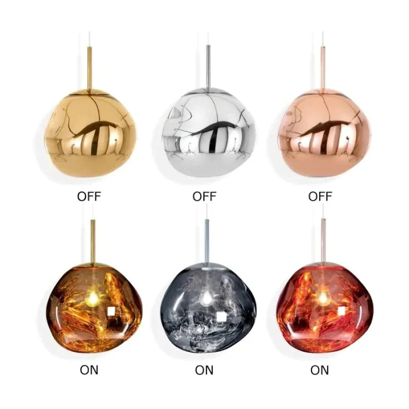 LED Compatible Glass Pendant Light Fixture