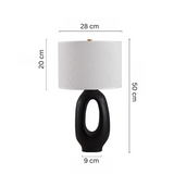 Iron table lamp with touch control switch