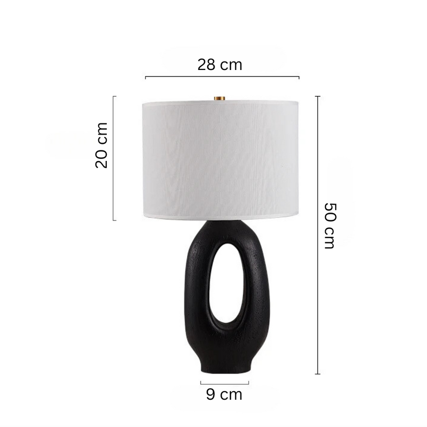 Iron table lamp with touch control switch
