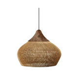 Kevara Rattan Ceiling Lamp overall product view - OpalDwell