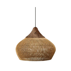 Kevara Rattan Ceiling Lamp overall product view - OpalDwell