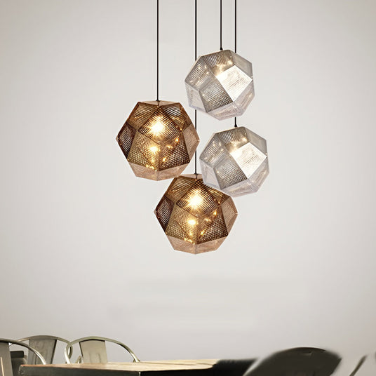 Black Electrolytic Metal Pendant Lamp Detail