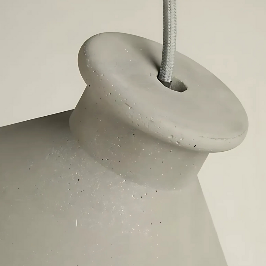 Cement pendant lamp texture close-up detail