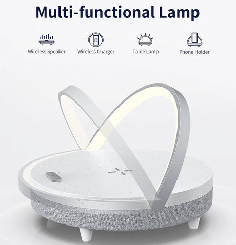 LumaNova Bedside Lamp with Bluetooth Speaker