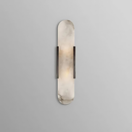 Marble Iron Wall Light Fixture Detail
