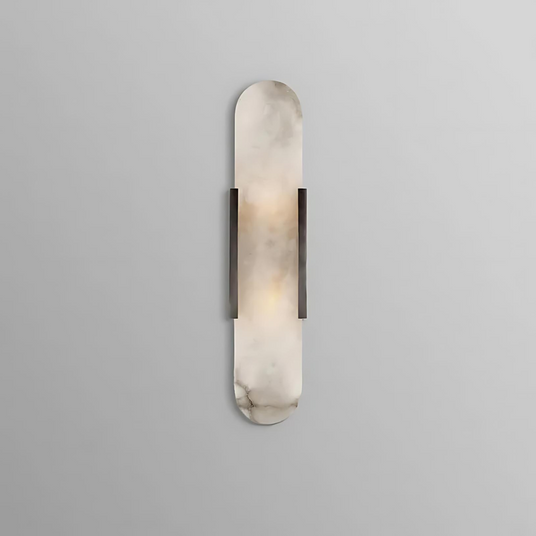 Marble Iron Wall Light Fixture Detail