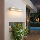 Rectangular Wall Lamp Front View White Finish