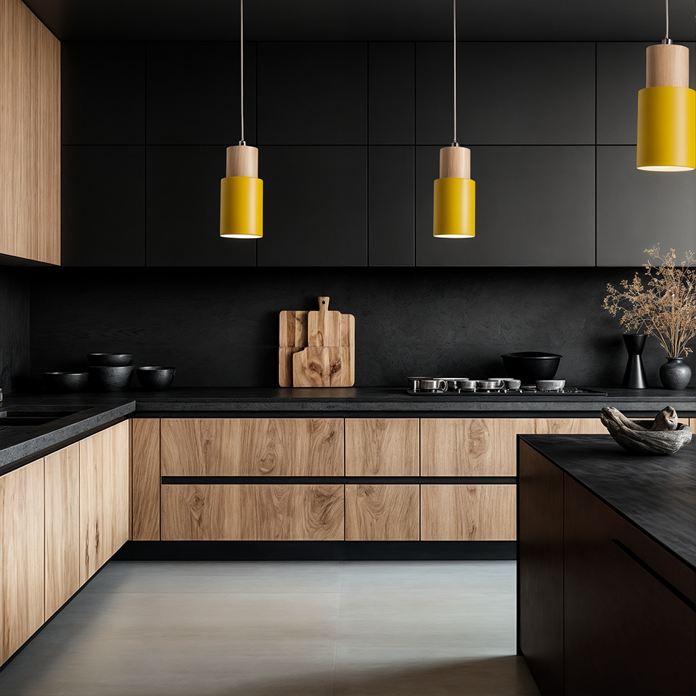 Wooden Pendant Light for Hallway and Staircase