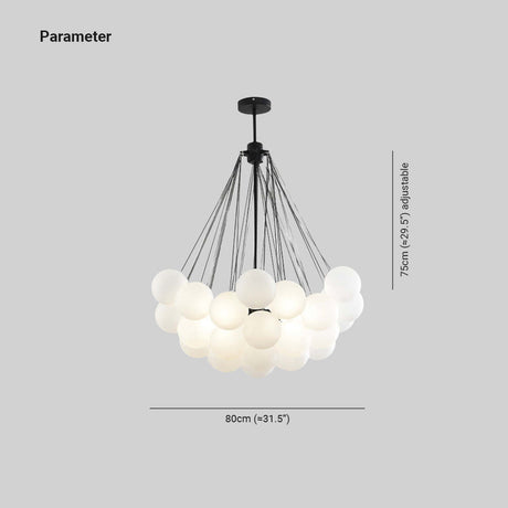 Glass hanging lamp for modern home interiors