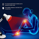 Red light therapy lamp side angle view