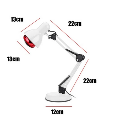 Infrared therapy lamp device close-up view