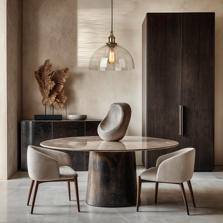 Marlow handblown glass pendant chandelier for dining rooms