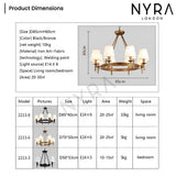 multi-light fabric chandelier for dining areas