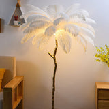 Feather Effect Floor Lamp for Medium-Sized Rooms