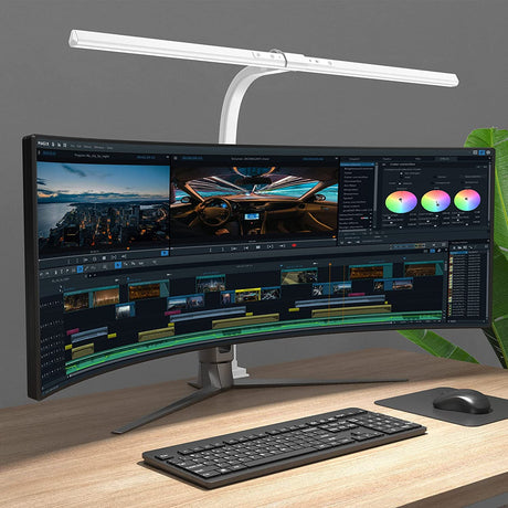 AeroClip Clamp-On Desk Lamp with Adjustable Light Bar