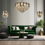 Crystal chandelier dimmable for room accent decor