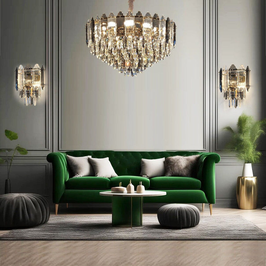 Crystal chandelier dimmable for room accent decor