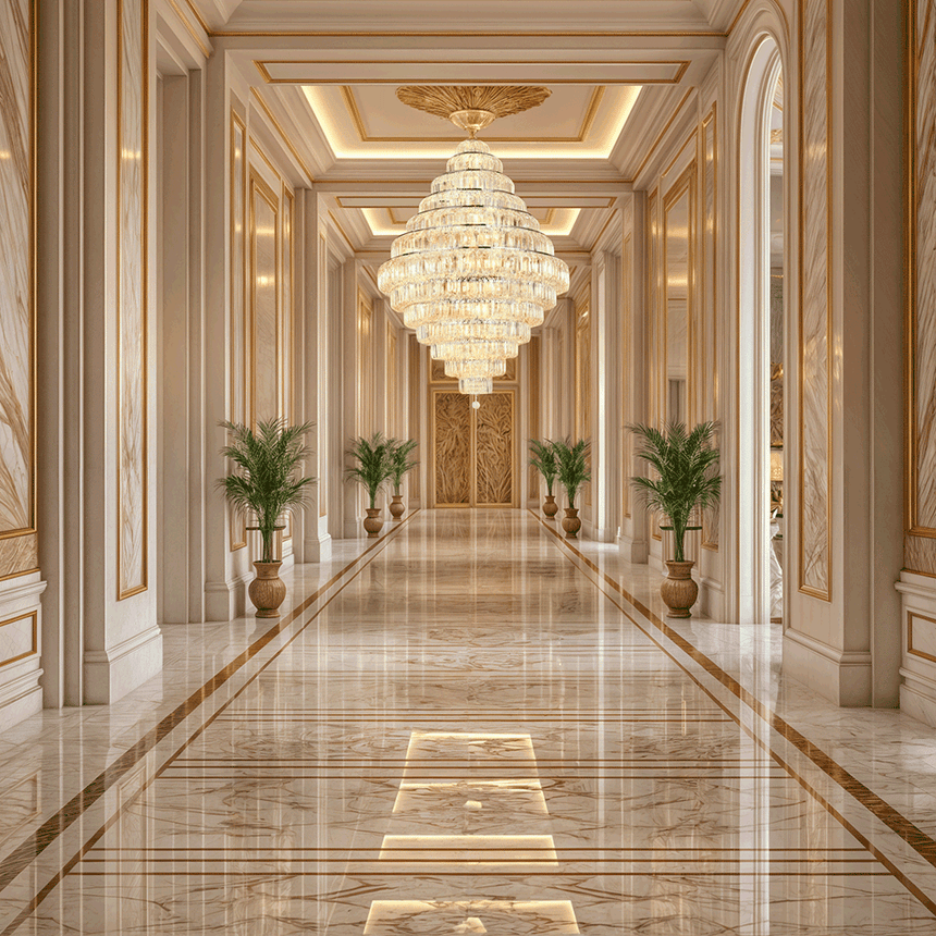 Averly Chandelier Droplet Design Living Room