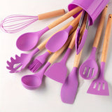 CulinaPro Silicone Cooking Tool Set dishwasher safe utensils - OpalDwell