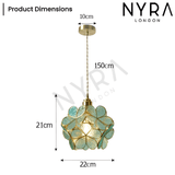 Floral Glass Pendant Light with Nordic-Inspired Motif