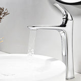 Vessel bathroom sink faucet - brass construction