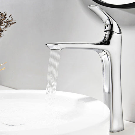 Vessel bathroom sink faucet - brass construction